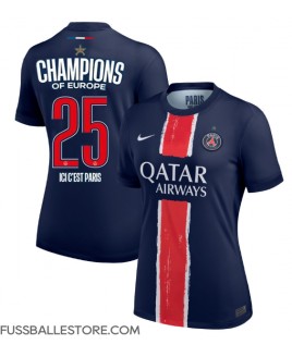 Günstige Paris Saint-Germain Heimtrikot Damen 2024-25 UCL Champions Kurzarm